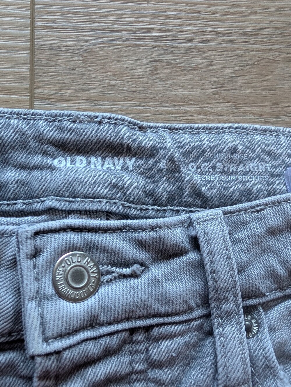 Old Navy High-Rise O.G  Straight Jeans - Gray - Picture 3 of 7